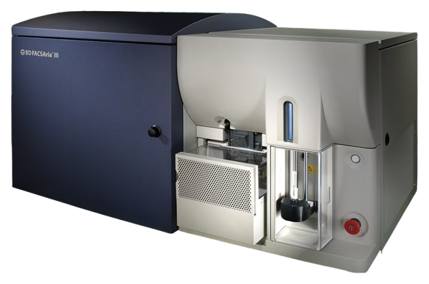 Flow cytometer facility with high speed cell sorter
